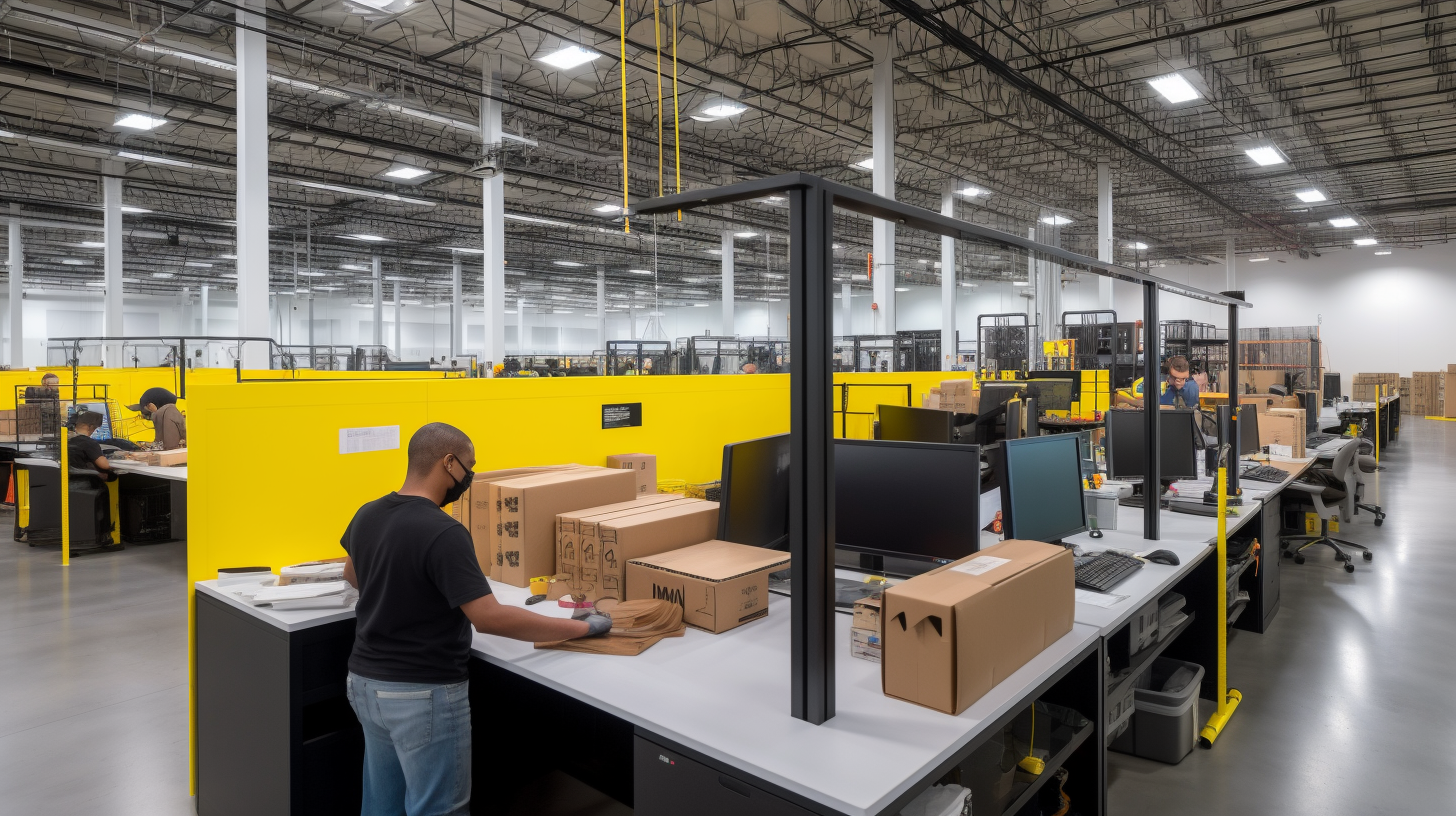 Standing Workstations in a Fulfillment Center